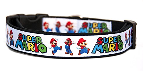 Super Mario Bros Hundehalsband Handgemachte Größe L Mit Hundeleine MultiPosition Matching Collar HandMade von MasTazas