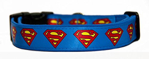 Superman DC Comics Hundehalsband Handgemachte Größe L Mit Hundeleine MultiPosition Matching Collar HandMade von MasTazas