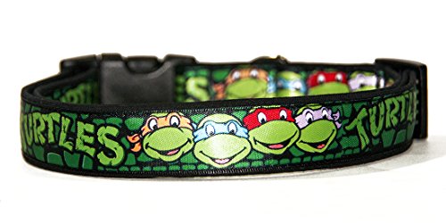 Teenage Mutant Ninja Turtles TMNT Hundehalsband Handgemachte Größe XL Mit Hundeleine MultiPosition Matching Collar HandMade von MasTazas