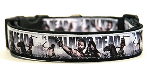 The Walking Dead C Hundehalsband Handgemachte Größe M Mit Hundeleine MultiPosition Matching Collar HandMade von MasTazas