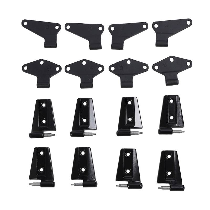16pcs 4 Türscharnier -Montage -Kit mit Schrauben 55395392AE Schwarz Innen und Außerhalb von Türscharnier für JK JKU Unbegrenzte Rubicon Sahara von MasYosh