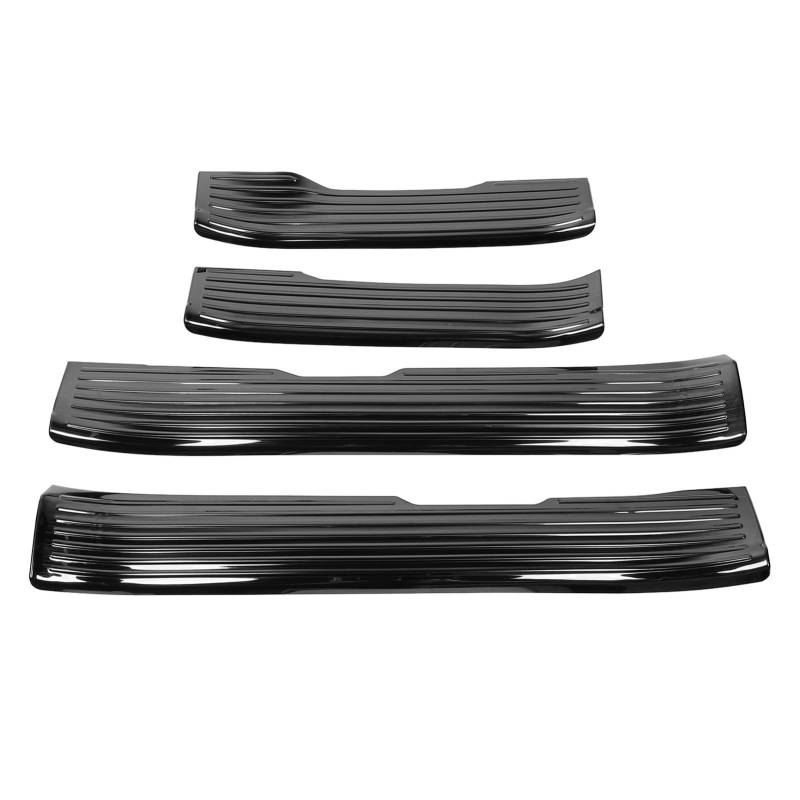 4PCS -Türschwund -Abnutzungsplattenschutz -Schutzpegel aus Edelstahl Poliertem Selbstkleber für 2024 (Schwarz gebürstet) von MasYosh