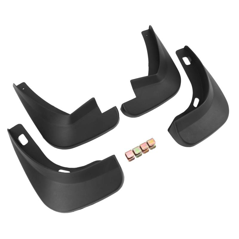 4pcs Autorad -Kotflügel Robuste PP Vorderen Hinterrad -Schützling Schwarzer, Schocksicher Kratzfestes Auto Schlammflaps Kit von MasYosh