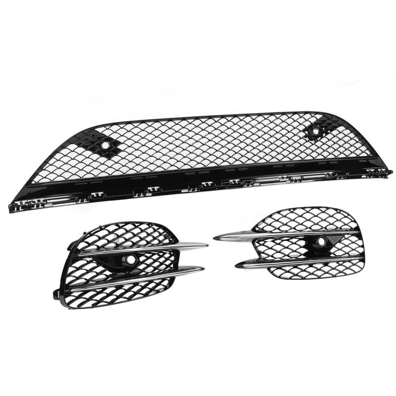 Gloss Black Front Stoßstange Nebel Kühlergrill mit Chrom-Trimmkits 2228857100 für die S-Klasse W222 Limousine AMG-Linie 2018-2020 von MasYosh