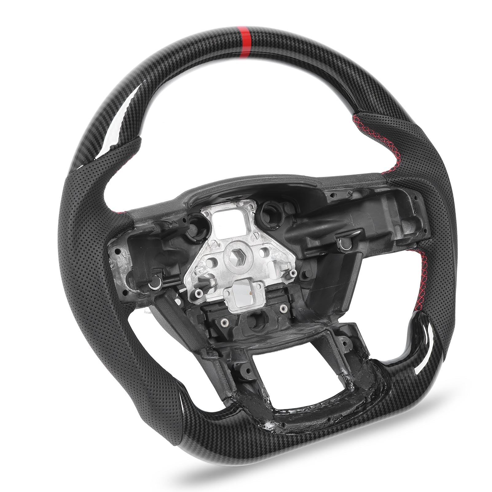Hydro Dip Carbon Faser Look Lenkrad Perforiertes Leder für Modelle ohne Paddellöcher Hydro Dip Carbon Faser Look Lenkrad Perforiertes Leder für Modelle ohne Paddellöcher von MasYosh