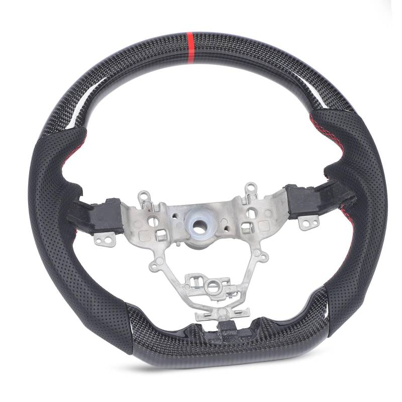 Kohle Faser Lenkrad Perforiertes Leder Ersatz für Jimny JB64W JB74W JC74W 2019 von MasYosh
