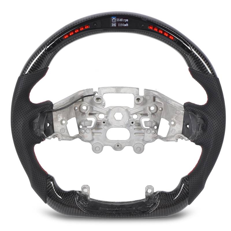 LED -Display -Schaltleuchten Kohlefaserlenkrad Lenkrad Perforiertes Leder für Ranger P703 2024 und Später von MasYosh