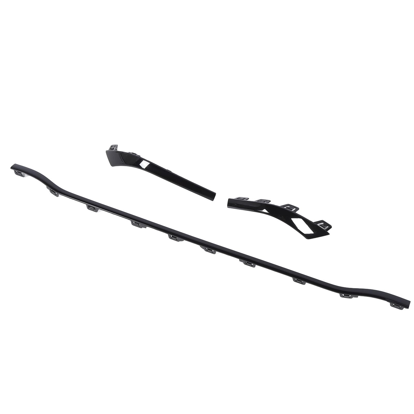 MasYosh 3pcs Hinterer Stoßstangenverkleidung Links Rechts Mitte Untere Stoßstangenabdeckung für C-Klasse W206 AMG-Linie 2022-2024 (Glänzend schwarz) von MasYosh