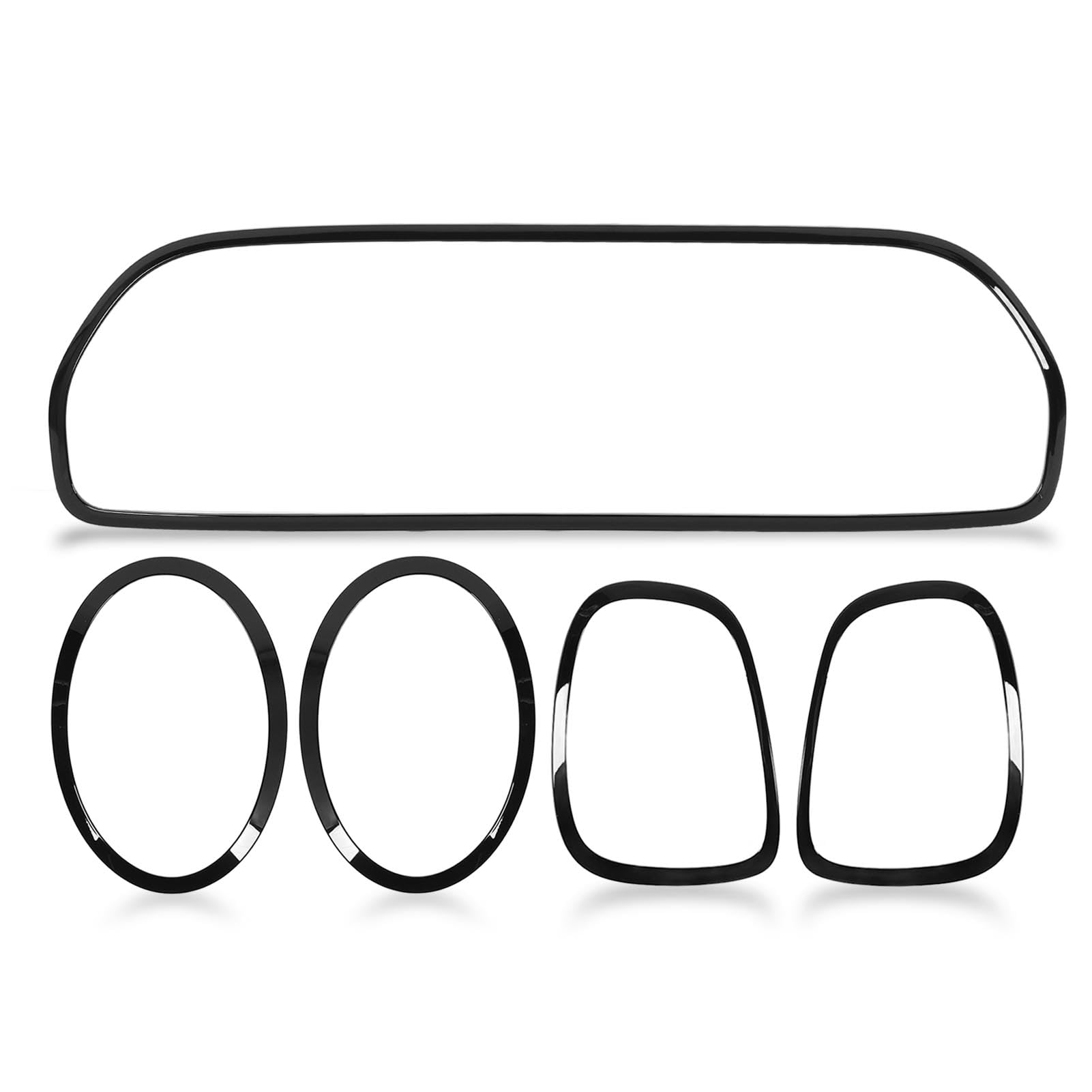 MasYosh 5pcs Gloss Black Scheinwerfer Rücklicht-Gitter-Surround-Abdeckungskits 51119450552 Ersatz für SE Standard F55 F56 F57 LCI2 2022-2024 MasYosh 5pcs Gloss Black Scheinwerfer Rücklicht-Gitter-Surround-Abdeckungskits 51119450552 Ersatz für SE Standard F55 F56 F57 LCI2 2022-2024 von MasYosh
