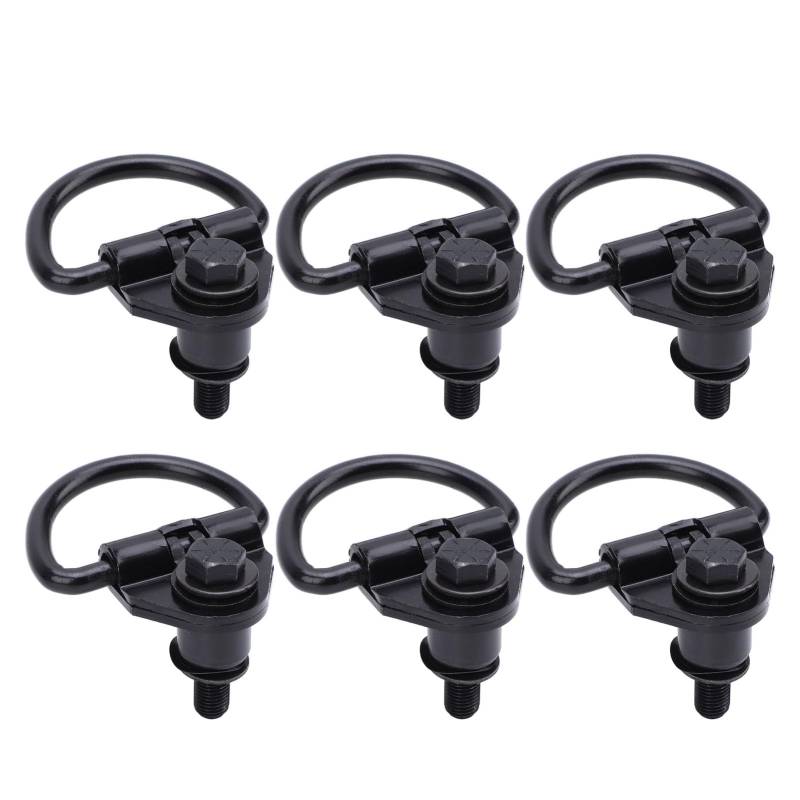 MasYosh 6 PCs Cargo D Haken Stahl Schwarz Rostfeste Beschichtung BK21V550A74AD für 150 250 350 2015 Bis 2024 Cargo Van von MasYosh