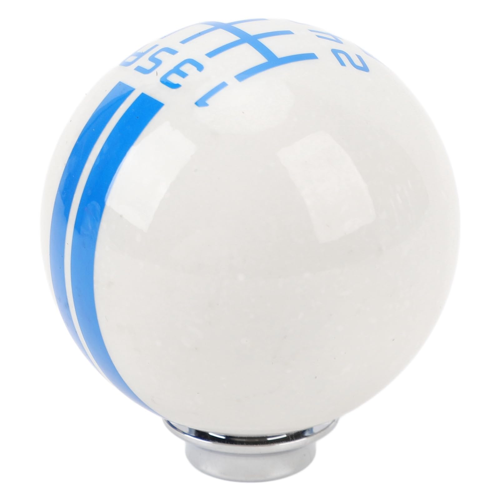 MasYosh Gearschichtknopf mit 3 Adaptern Bequemer Griff 6 Geschwindigkeit für Shelby GT500 Style Shift Hebel Round Ball für 1967 Bis 2018 (Weißblau) von MasYosh