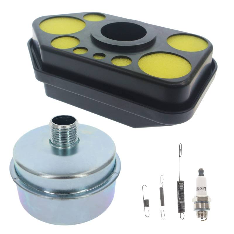 Masnln 394569S Schalldämpfer & 5099K Luftfilter-Kit für 10A902 9J900 9L900 9S500 9T500 9T700 Motoren, für Toro 20181 16410 Rasenmäher von Masnln