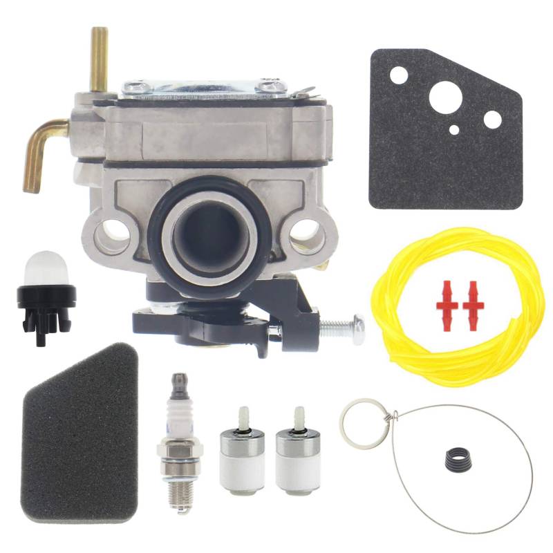 Masnln 753-08323 Vergaser AC8 TEC für Troy Bilt TB685EC TB635EC TB6044XP Rasentrimmer Rasentrimmer Rasenmäher mit 753-05996 Luftfilter-Set von Masnln