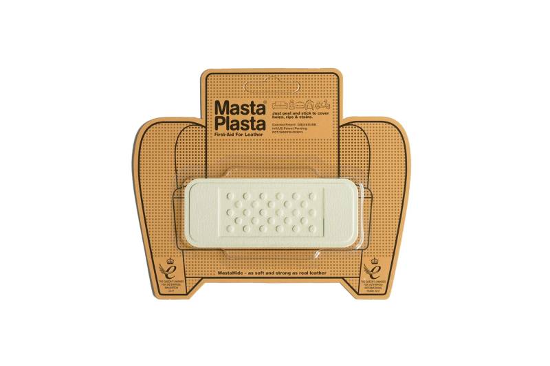 MastaPlasta Selbstklebende Premium Leder Reparatur Rund Patch - Elfenbein Pflaster 10cm x 4cm. Sofortige Polsterung Qualität Patch für Sofas, Autositze, Jacken, DIY von MastaPlasta