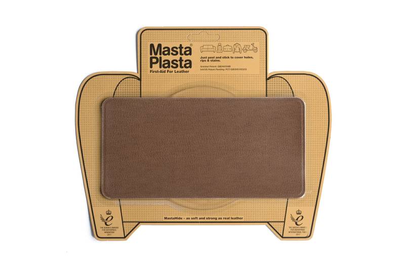MastaPlasta Selbstklebende Premium Leder Reparatur Patch - Hellbraun Leder - 20cm x 10cm. Sofortige Polsterung Qualität Patch für Sofas, Autositze, Jacken, DIY von MastaPlasta