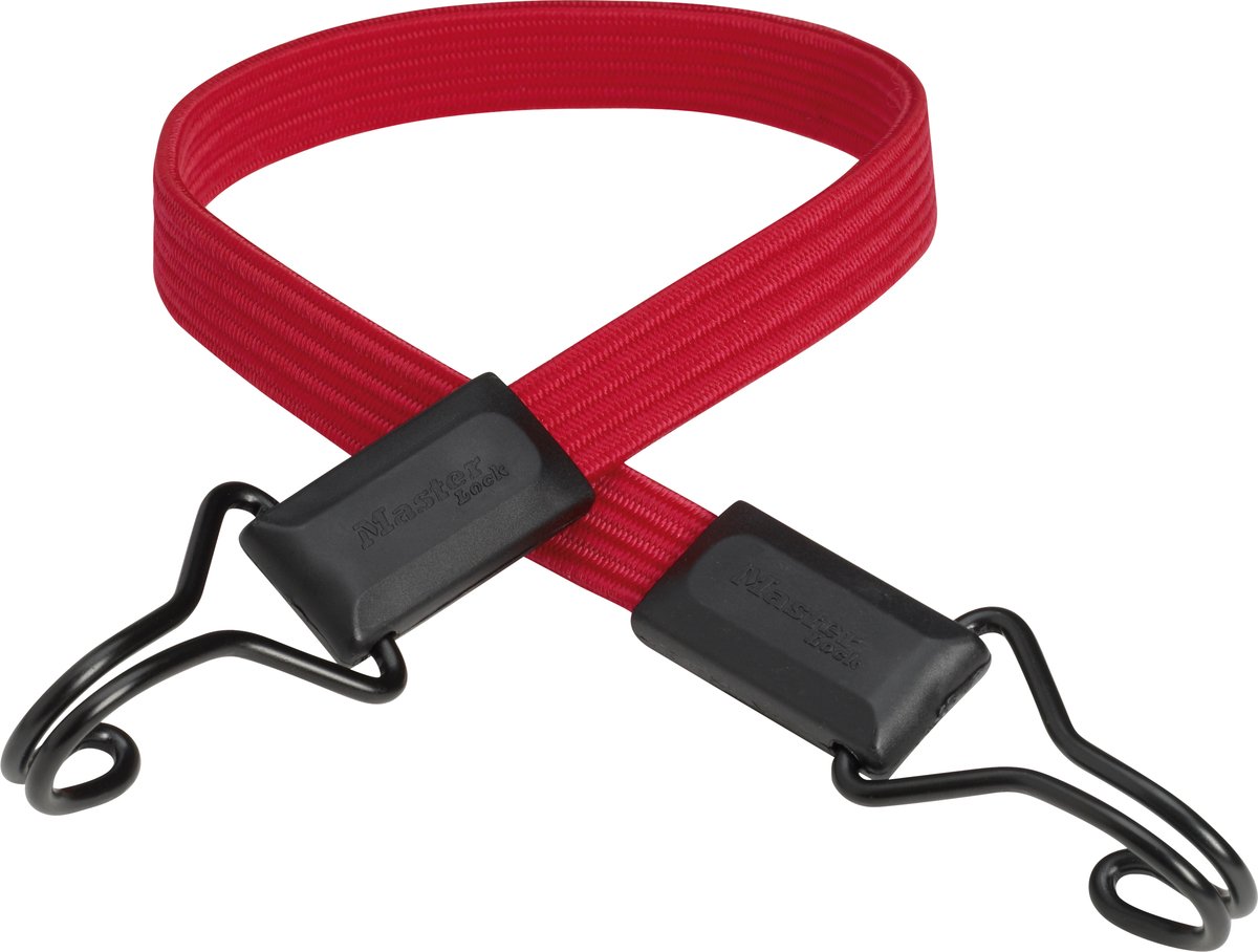 MasterLock Flat Bungee 60cm Doppelhaken rot von Master Lock