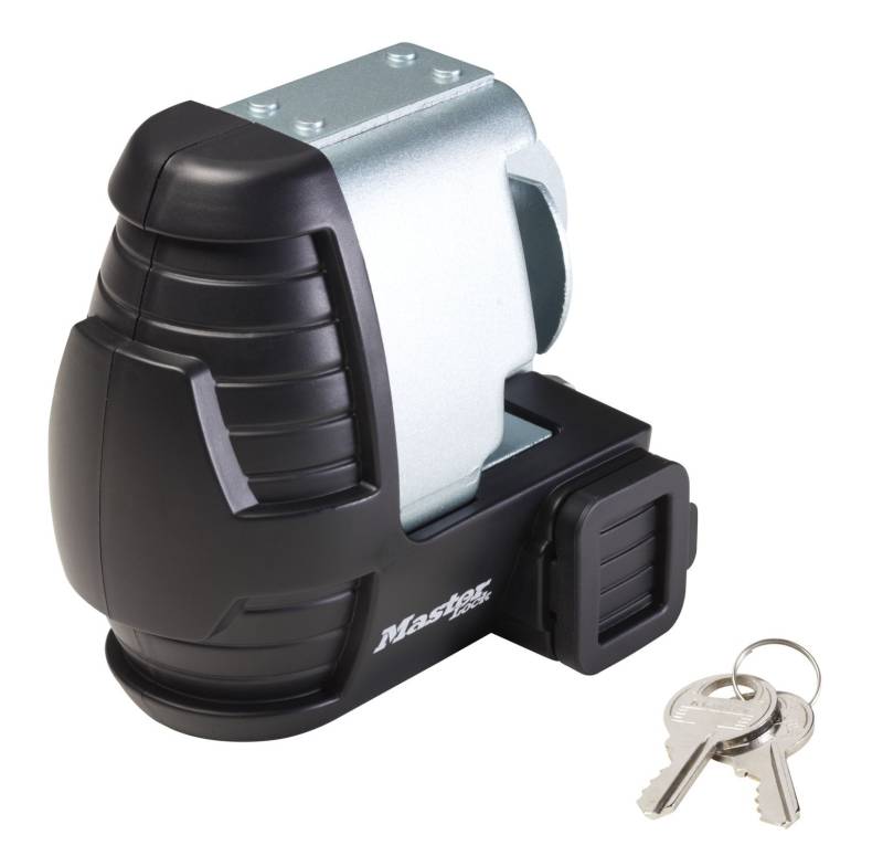 Master Lock 379DAT Anhängerschloss, universelles Kupplungsschloss für Anhänger, Silber, Standardgröße von Master Lock