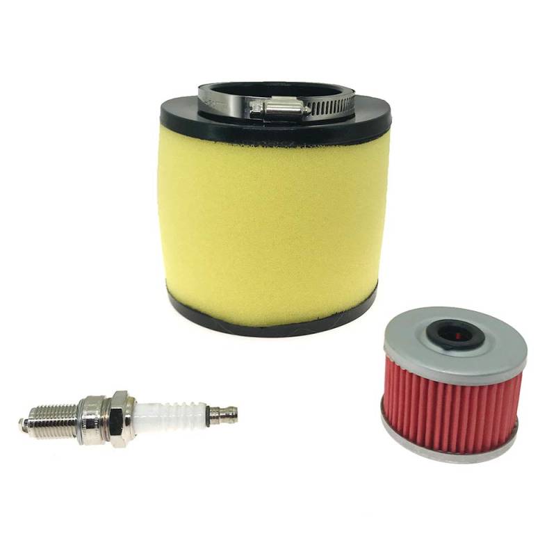 Luftfilter & Ölfilter & Zündkerze für Honda Foreman 400 450 TRX400 TRX450 2000-2006 Honda Rancher 350 TRX350 ersetzt OE # 17254-HN5-670 von Mastergood