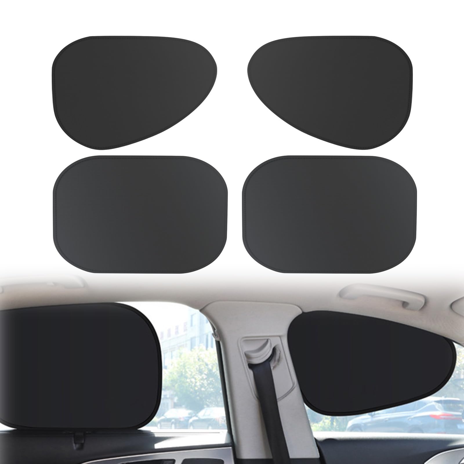 Universal Sonnenblende Auto Netz,Sonnenblende Auto Kinder mit UV Schutz,Universal Sonnenblende Auto Netz,Auto Fenster Sonnenschutz (4PCS) von Matame