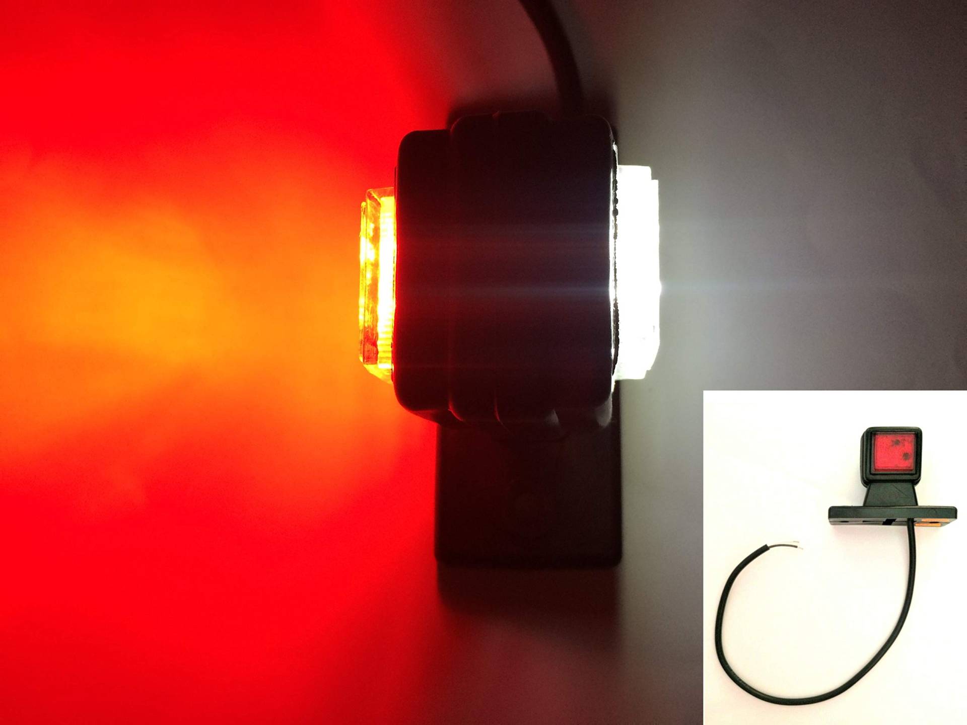 LED Umrissleuchte Begrenzungsleuchte Anhänger Trailer LKW 6 LEDs 12/24V RECHTS von Matel Service