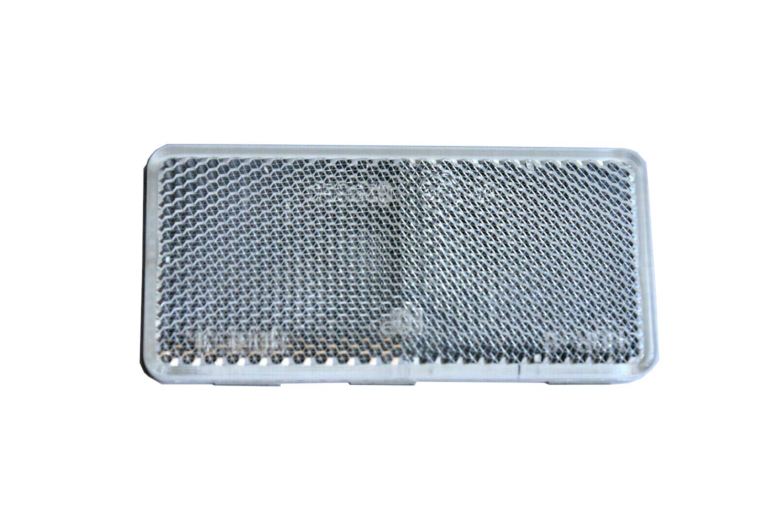 Matel Service Rückstrahler weiß Reflektor 94x44x7 mm Selbstklebend Anhänger Katzenauge E20 Matel Service Rückstrahler weiß Reflektor 94x44x7 mm Selbstklebend Anhänger Katzenauge E20 von Matel Service