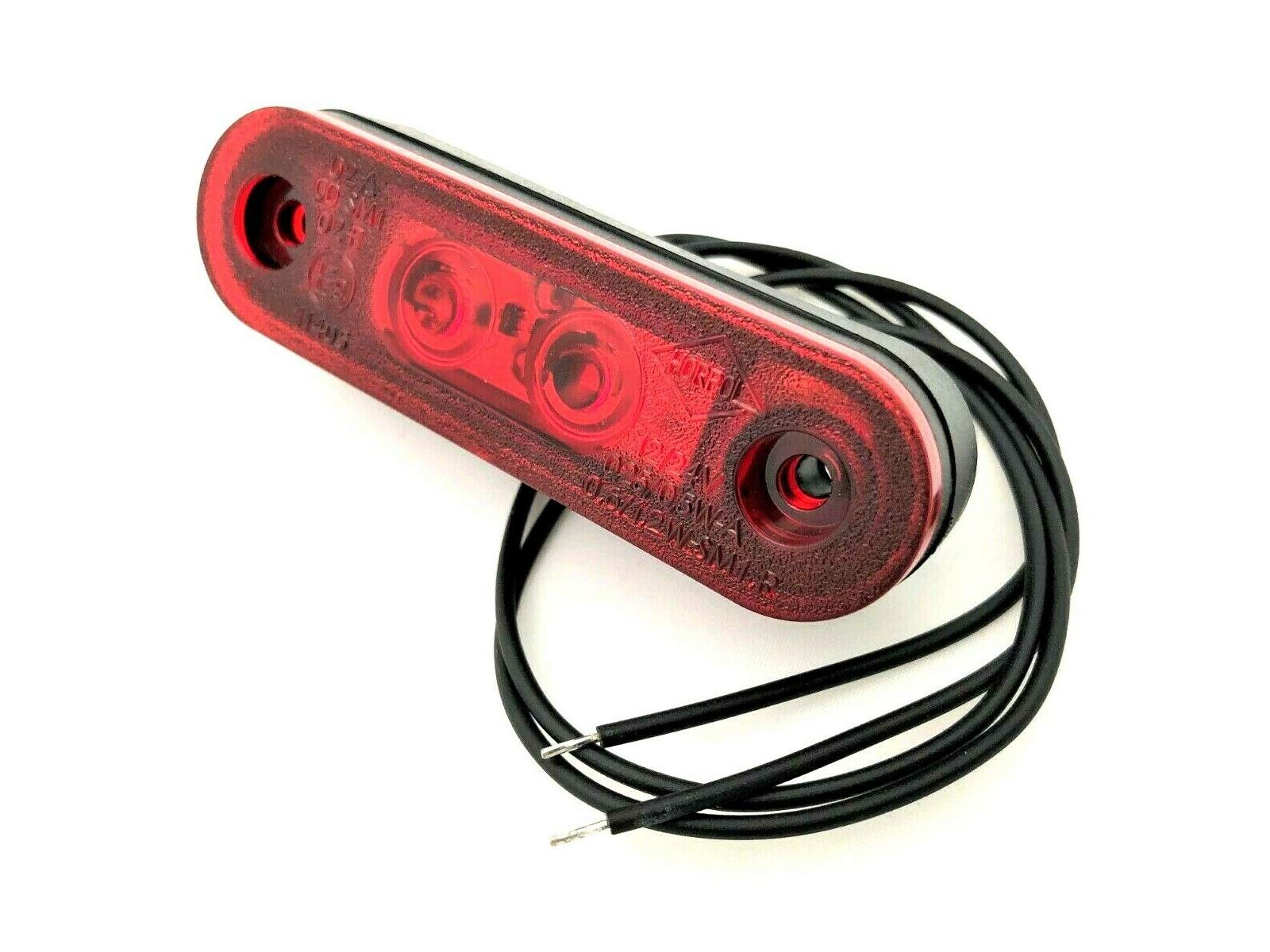 Rot LED Umrissleuchte, Begrenzungsleuchte, Positionsleuchte E9 für LKW, PKW Anhänger, Trailer, Wohnwagen usw. von Matel Service