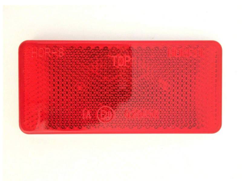 Rückstrahler Rot Reflektor 94x44x7 mm Selbstklebend Anhänger Katzenauge E20 von Matel Service