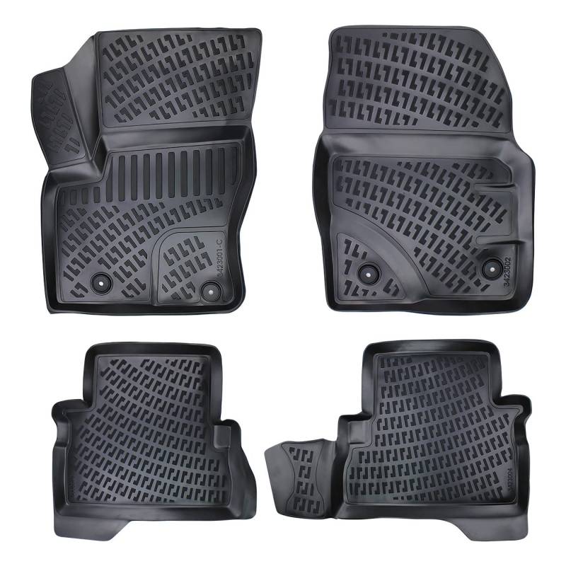 Matnamis 3D Auto Gummimatten Set für Ford KUGA 1 (I) 2008-2012 Passgenaue Fußmatten 4-teilig Geruchlos Antirutschmatten Auto PKW-Fußraummatten Extra hoher Schwarz von Matnamis