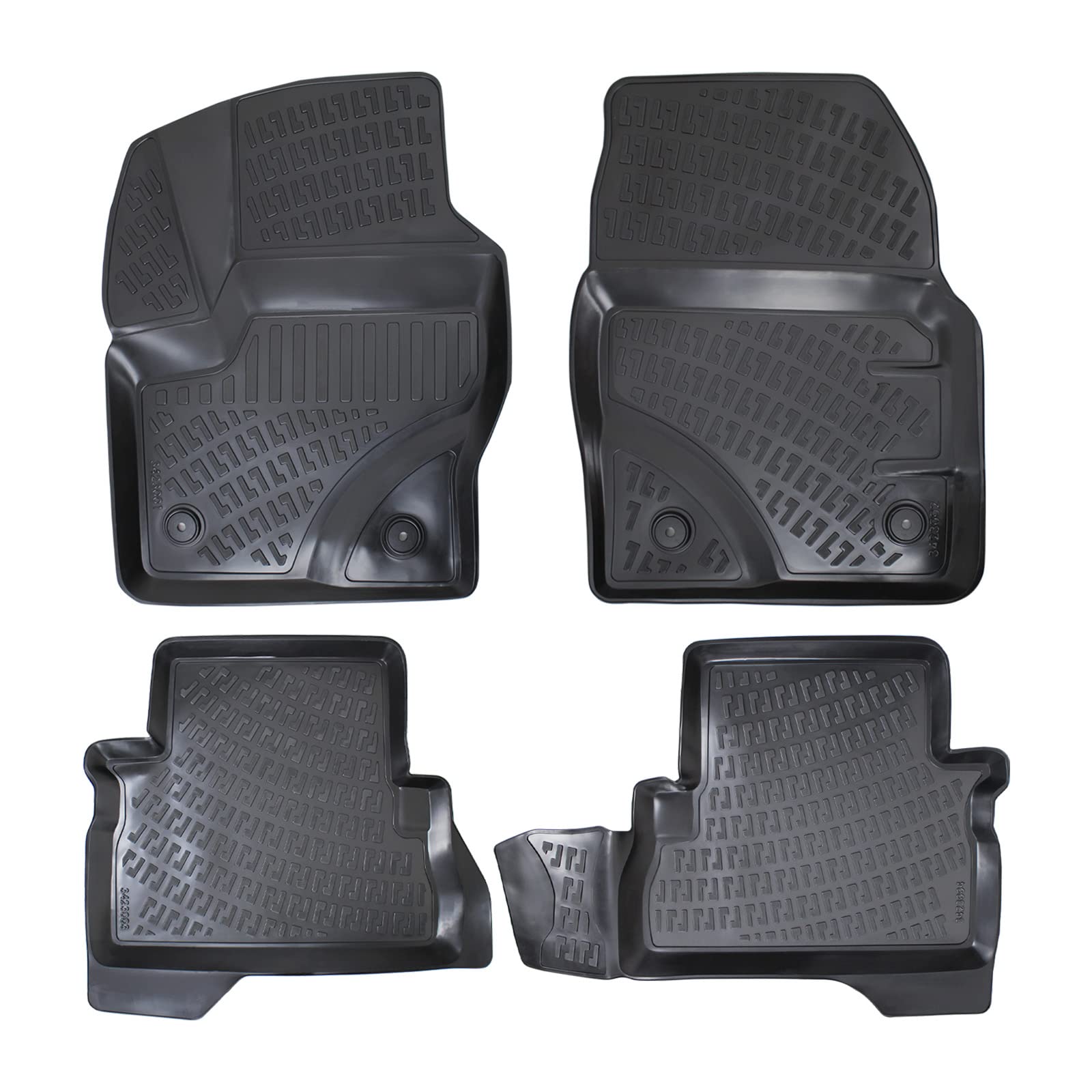 Matnamis 3D Auto Gummimatten Set für Ford KUGA 2 (II) 2012-2018 Passgenaue Fußmatten 4-teilig Geruchlos Antirutschmatten Auto PKW-Fußraummatten Extra hoher Schwarz von Matnamis