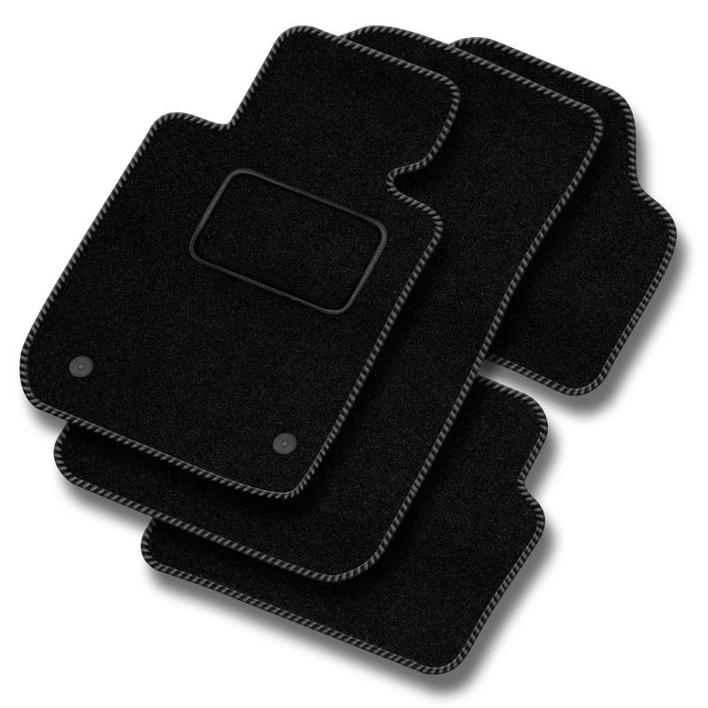 MatsMore Autoteppiche Automatten Velours Fussmatten passt für Mazda 5 II 2005-2010 - Standard, Gewebt, Grau fußmatten Auto - Erleben Sie neuen Fahrkomfort mit einem Velours- Auto fußmatten Satz für von MatsMore