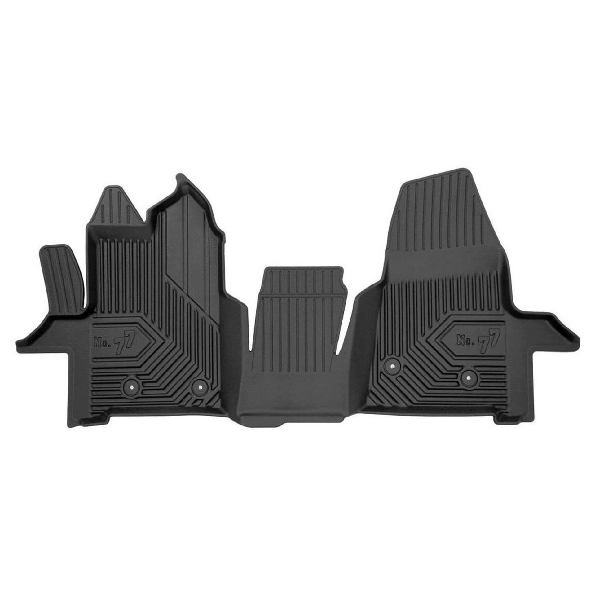 MatsMore Fussmatten Gummi Set für Ford Transit VI ab 2018 Erleben Sie neuen Reisekomfort mit rutschfesten Fußmatten No.77- Allwetter fußmatten Auto, Schutz vor Verschmutzung von MatsMore
