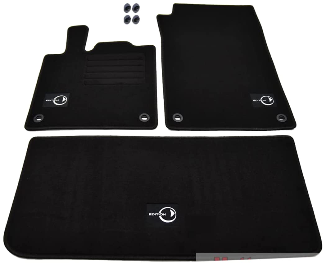 Mattenprofis Velours Logo Fußmatten Set kompatibel mit Smart Fortwo 450 Coupe und Cabrio (alle Modelle) ab Bj.1998-01/2007 schwarz von Mattenprofis