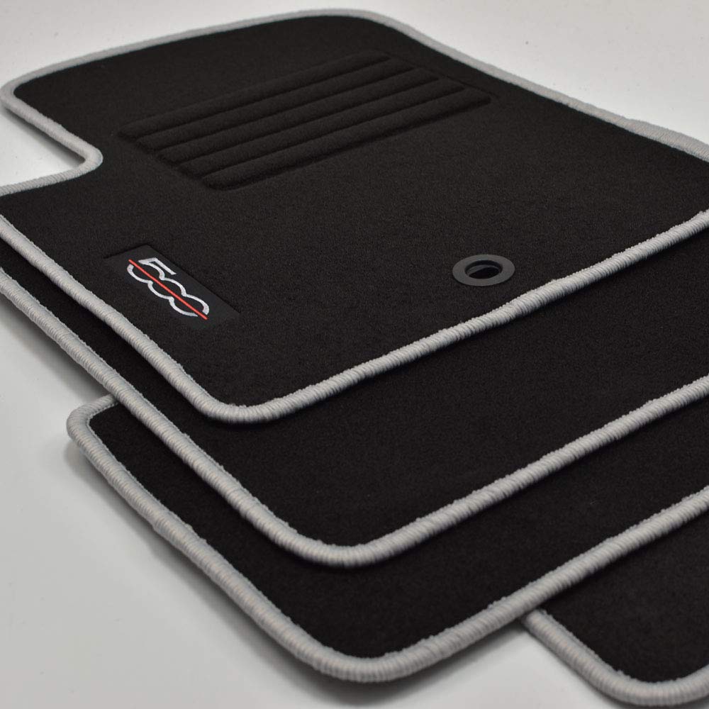 Velours Edition Fussmatten geeignet für FIAT 500 + 500 C Cabrio ab Bj.2007-2013 Silber Velours Edition Fussmatten geeignet für FIAT 500 + 500 C Cabrio ab Bj.2007-2013 Silber von Mattenprofis