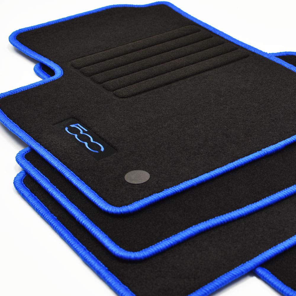 Velours Fußmatten geeignet für FIAT 500 und 500 C Cabrio ab Bj. 2013 blau Velours Fußmatten geeignet für FIAT 500 und 500 C Cabrio ab Bj. 2013 blau von Mattenprofis