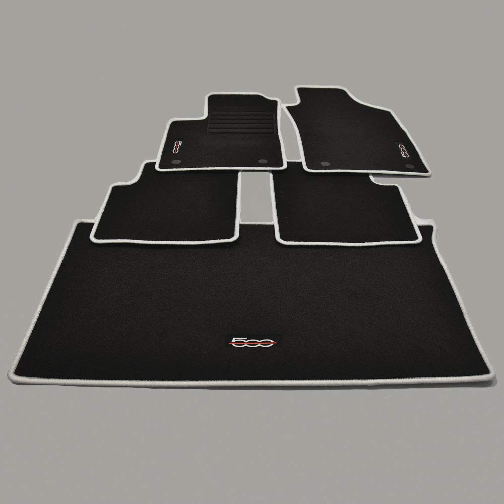 Velours Fußmatten und Kofferraum Set geeignet für FIAT 500 und 500 C Cabrio ab Bj 2013 Silber Velours Fußmatten und Kofferraum Set geeignet für FIAT 500 und 500 C Cabrio ab Bj 2013 Silber von Mattenprofis