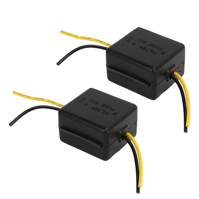 Matybobe Autokraftfilter 12V Rauschreduzierung Stereo -Filter -Stromversorgungsfilter für Autoverstärker Kompatibel mit den Meisten DC 12V -Geräten [CAR] von Matybobe