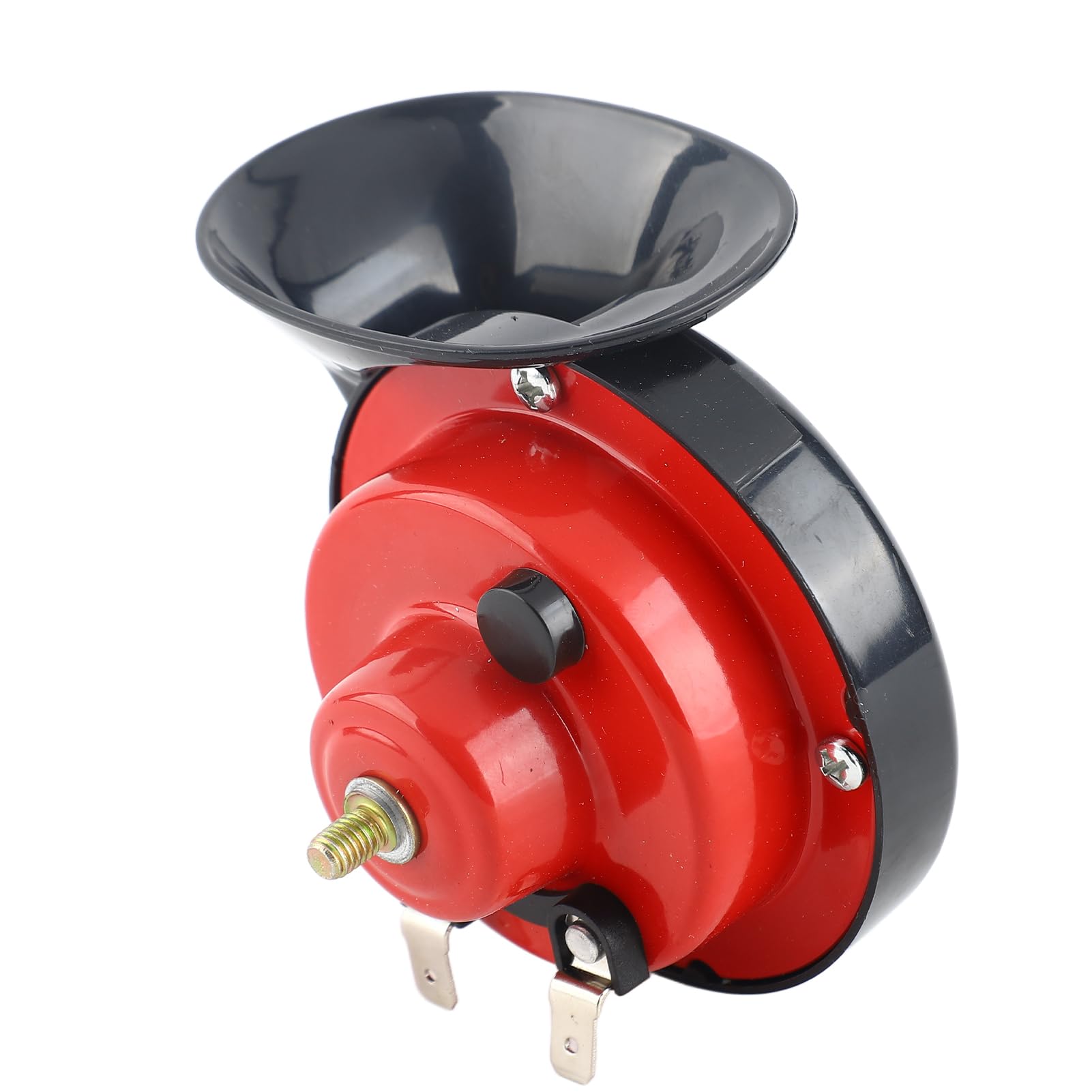 Motorradhornmetall Nicht Oxidierte ABS -Struktur 12 V Fahrzeug Horn -LKW -Karts (Schwarz, rot) von Matybobe