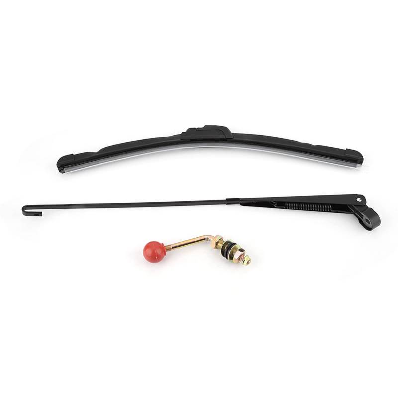 UTV Manual Handbetriebene Windschutzscheibe Wischer -Universal Ersatzkit Geeignet für die Meisten UTVs Black Metall Plastik 17,7 Zoll 15,7 Zoll von Matybobe