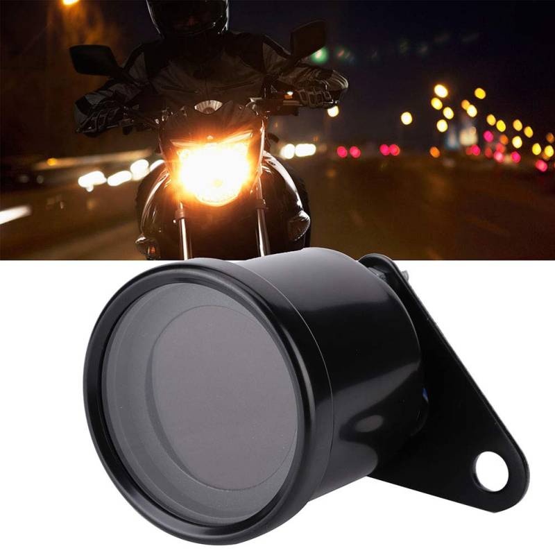 Universal Motorrad LED Digital Tachometer Drehzahlmesser Geschwindigkeitsmesser Ölstandsanzeige Schwarz für Motorradfahrer von Matybobe