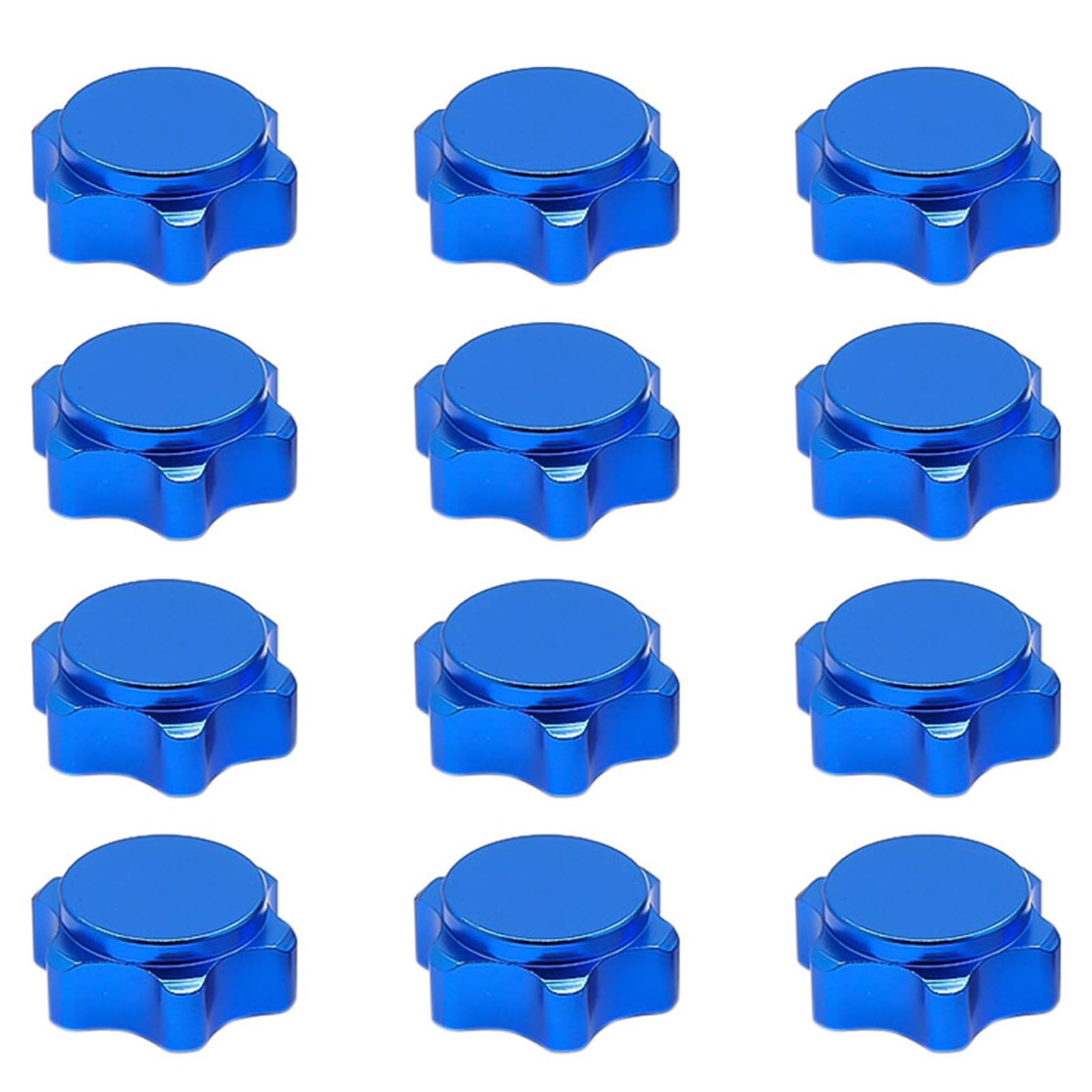 Mauedest 12 Stück Radkappen aus Aluminium, Staubschutz, 17 mm, Sechskantmutter für Auto 1/8 RC, Blau Mauedest 12 Stück Radkappen aus Aluminium, Staubschutz, 17 mm, Sechskantmutter für Auto 1/8 RC, Blau von Mauedest