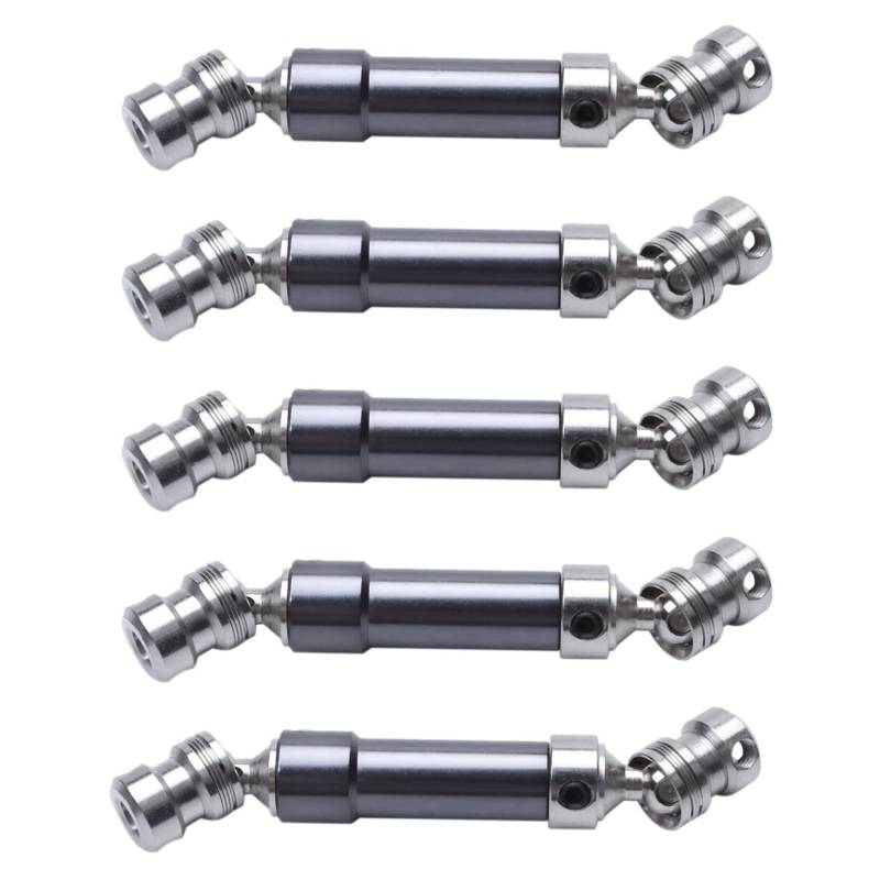Mauedest 5 Stück hintere zentrale Antriebswelle aus Metall CVD-Antriebswelle für 1:12 12428 12423 RC Car Short Course Desert Off-Road Titanium von Mauedest