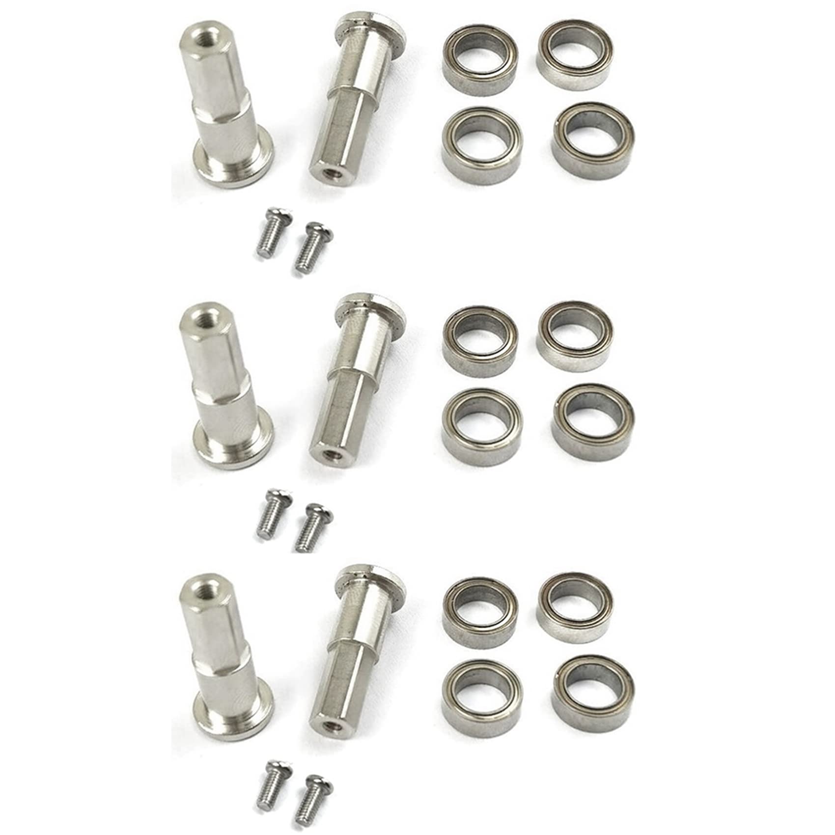 Mauedest 6X Metall Kombinator Rad Nabe Sechskant Adapter mit Lager Upgrade Zubehör für D12 1/10 Rc PKW Teile 5mm Mauedest 6X Metall Kombinator Rad Nabe Sechskant Adapter mit Lager Upgrade Zubehör für D12 1/10 Rc PKW Teile 5mm von Mauedest