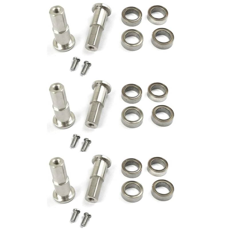 Mauedest 6X Metall Kombinator Rad Nabe Sechskant Adapter mit Lager Upgrade Zubehör für D12 1/10 Rc PKW Teile 5mm von Mauedest