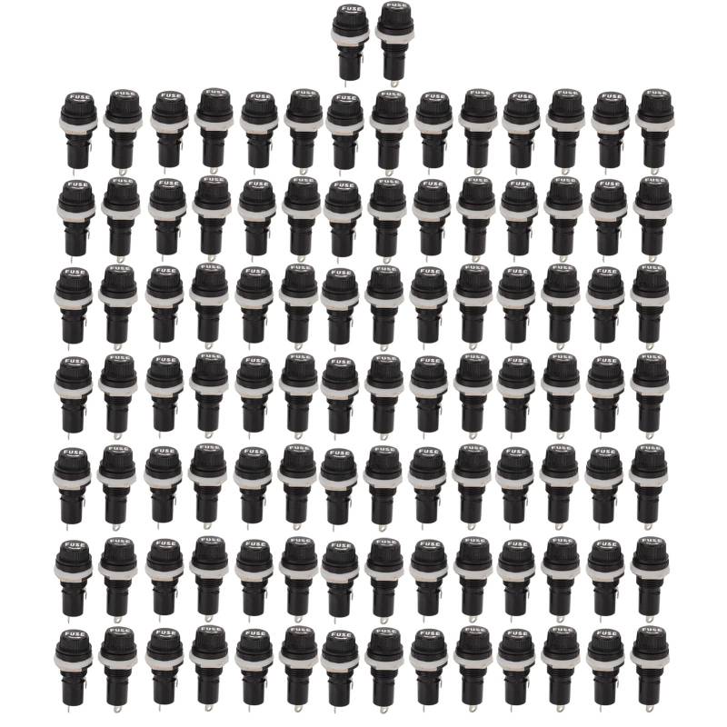 100pcs 5x20mm Sicherungshalter 10A 250V Elektrischer Panelmontiert Sicherungshalter für Elektronische Geräte Schweißmaschinen von Mavaol