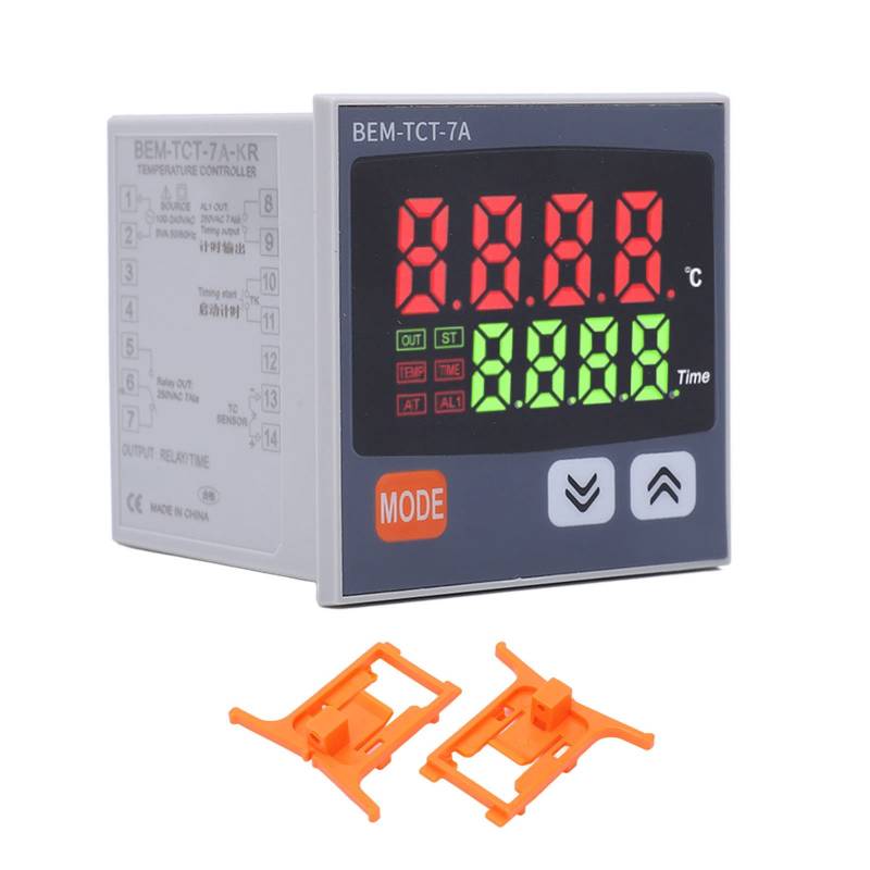 Digitalanzeige Temperatur Controller Relais Ausgang Thermostat Wärmepressenmaschine Multifunktionaler Sensor von Mavaol