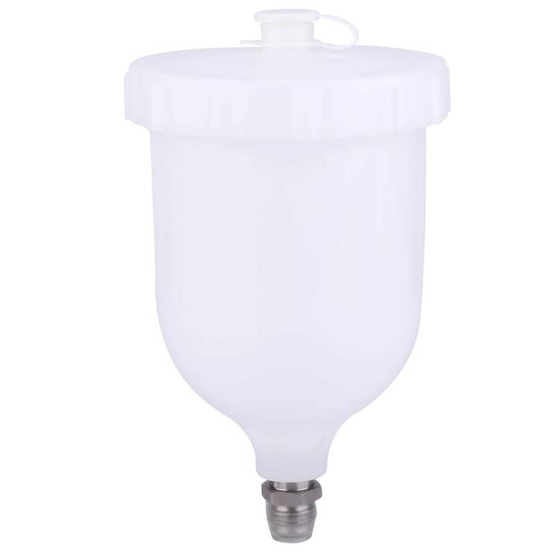 Mavaol 600 ml Sprühpistole Topf mit hoher Härte Kunststoff langlebig mit großer Kapazitätsgewinde-Futtermittelanschluss für D-Evilbiss T-Akna Pro Pri FLG weiß von Mavaol