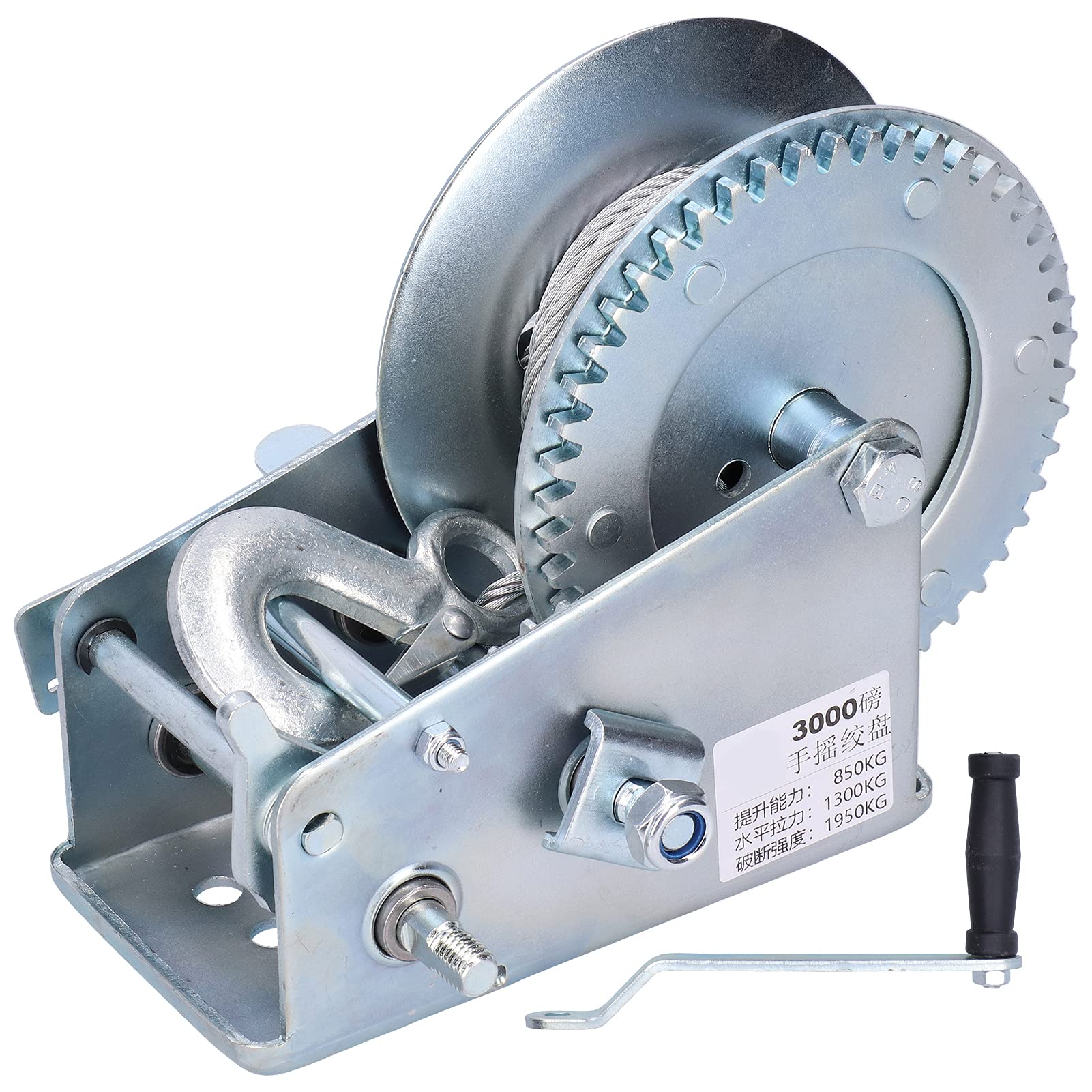Mavaol HANDWINDE MIT GUMMIGRIFF, 3000LBS, Heber, Traktor, SELBSTVERRIEGELND, MANUELL FÜR BAUMATERIAL Mavaol HANDWINDE MIT GUMMIGRIFF, 3000LBS, Heber, Traktor, SELBSTVERRIEGELND, MANUELL FÜR BAUMATERIAL von Mavaol
