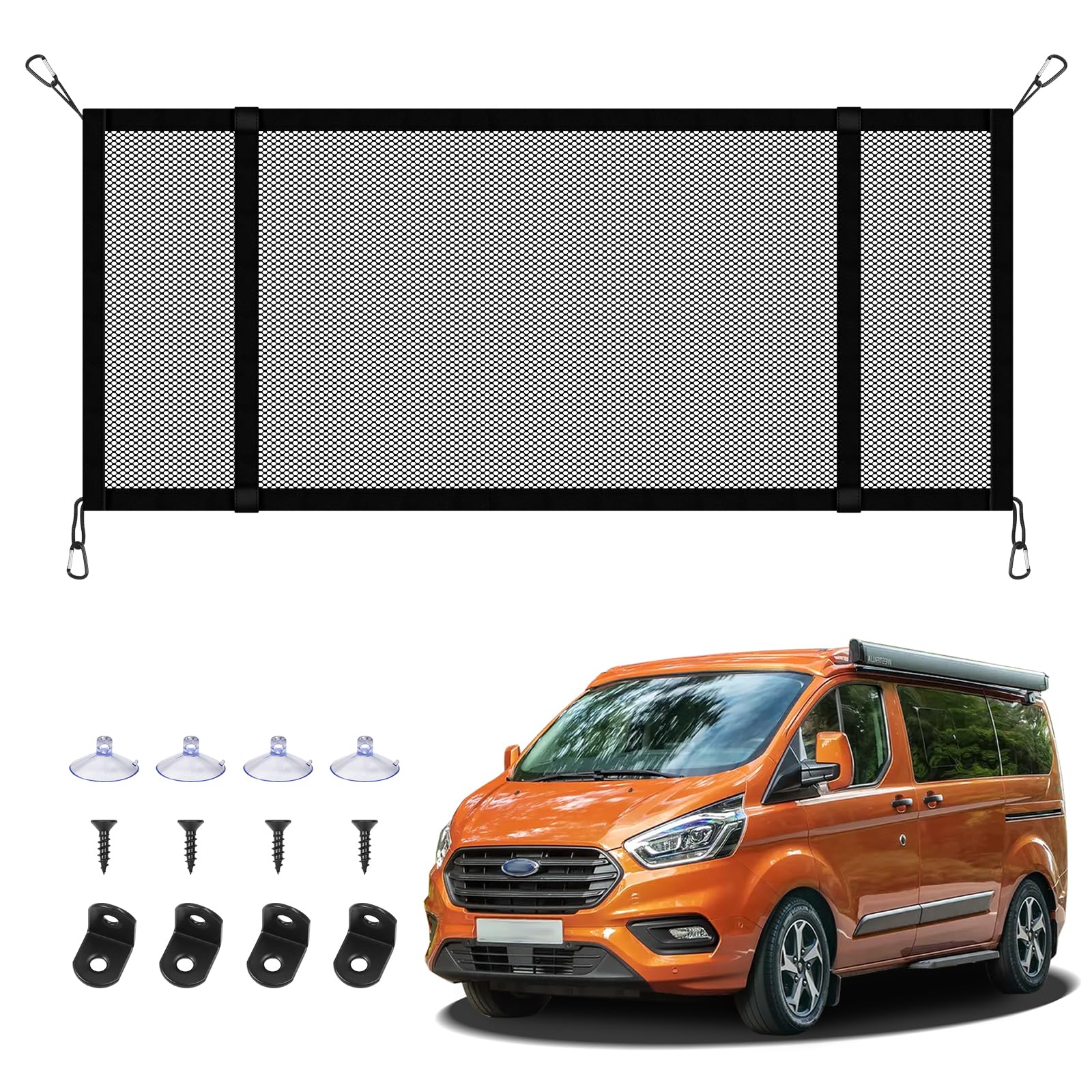 MaxEarn Auto Gepäcknetz 90 x 35 cm, Aufbewahrungs Netz für Transit Custom, Autodach Nylon Netztasche für das Aufstelldach for-d Wohnmobile MaxEarn Auto Gepäcknetz 90 x 35 cm, Aufbewahrungs Netz für Transit Custom, Autodach Nylon Netztasche für das Aufstelldach for-d Wohnmobile von MaxEarn