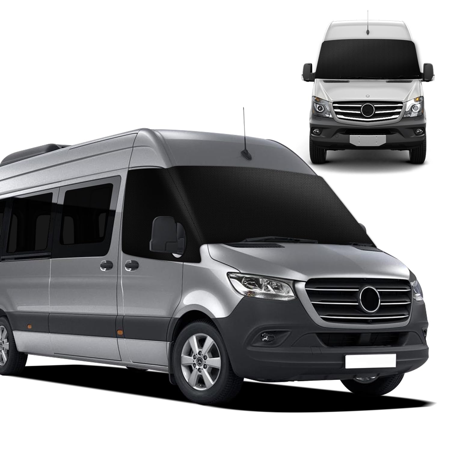 MaxEarn Windschutzscheibenabdeckung für Mercedes Sprinter, 600D Verdunkelung, wasserdicht, Frostschutz, wetterfester Vorhang, Campingabdeckung für Mercedes Sprinter 2019-2023 MaxEarn Windschutzscheibenabdeckung für Mercedes Sprinter, 600D Verdunkelung, wasserdicht, Frostschutz, wetterfester Vorhang, Campingabdeckung für Mercedes Sprinter 2019-2023 von MaxEarn