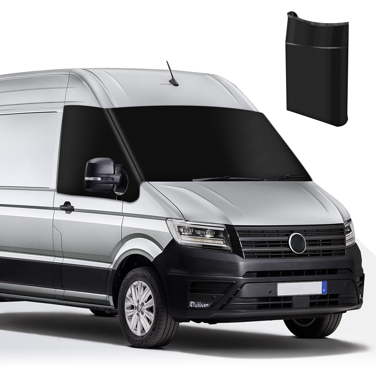 MaxEarn für VW Crafter Auto Windschutzscheiben Abdeckung, 600D Wasserdicht Sonnenschutz Frontscheibe Thermomatten, Blackout Anti-UV/Frost/Ice/Staub Wrap Cover für VW Crafter 2006-2017 von MaxEarn